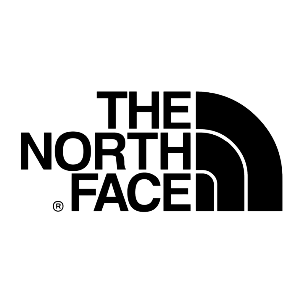 The North Face logo at Brands Screen Printing and Embroidery offering customizable outerwear in Brunswick Georgia